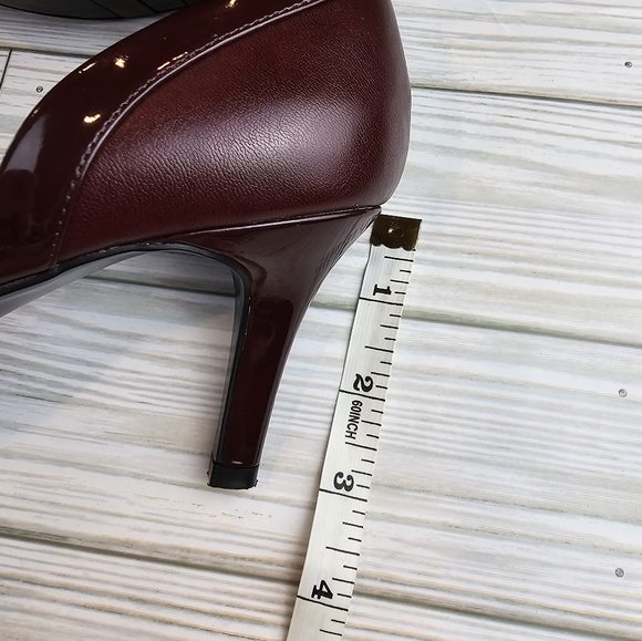 Life Stride Size 9 Witchy Academia D'Orsay Pointed Toe Heel Burgundy Red Saldana - Picture 11 of 12
